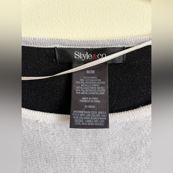 Beautiful black and white top from Style & Co! - Picture 2 of 7